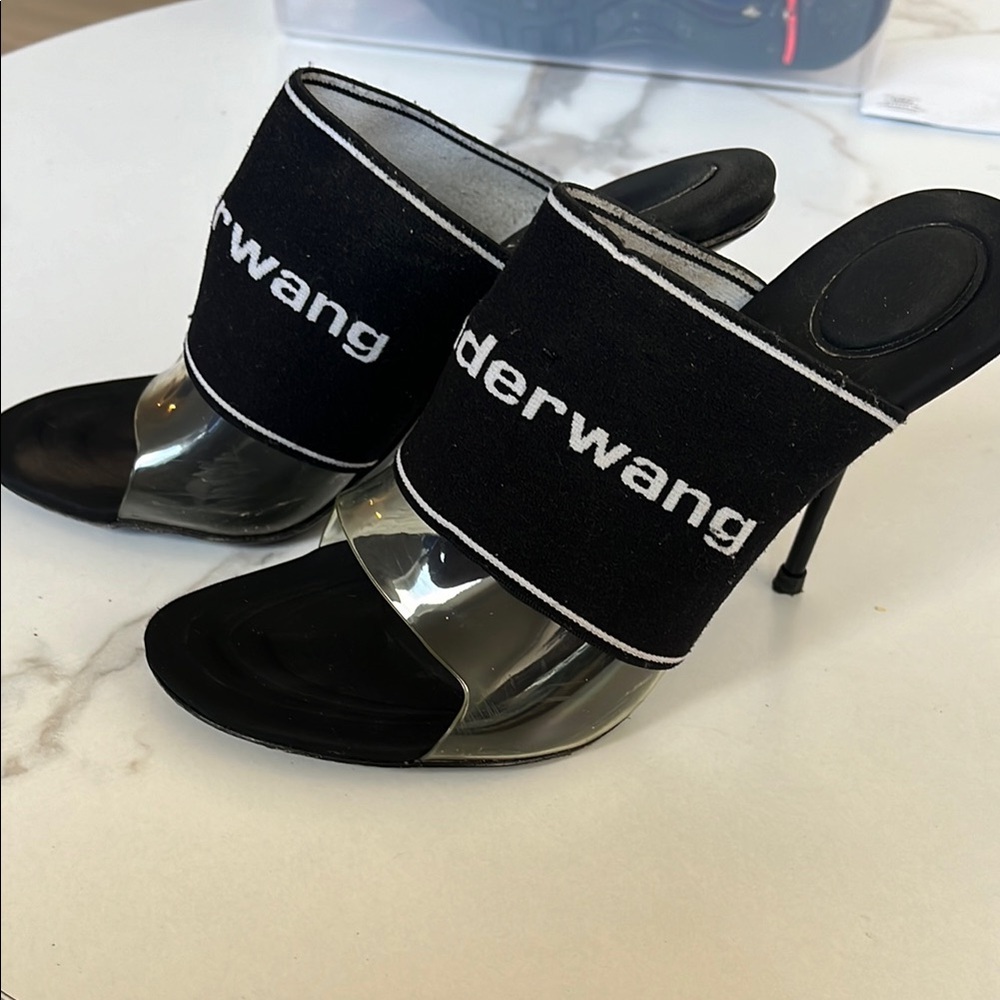 Alexander Wang Black and Clear Women's Sandals